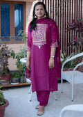 3-piece Straight Kurta Pant Dupatta Set