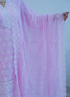 Blush Pink Mul Cotton Chikankari Suit Set