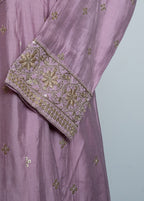 LAVENDER HEAVY ZARI EMBROIDERED ANARKALI