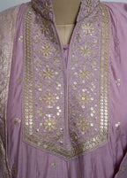 LAVENDER HEAVY ZARI EMBROIDERED ANARKALI
